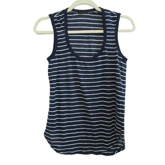ATM Navy Stripe Tank Top Size XS - Picture 1 of 6